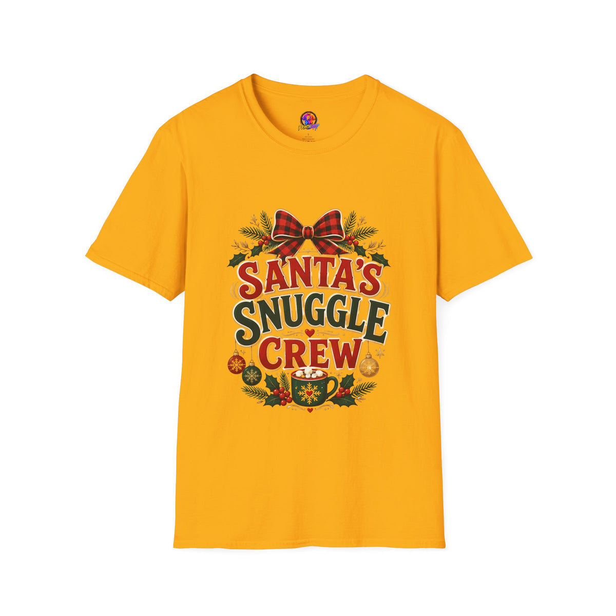 Santa's Snuggle Crew T-Shirt — Cute Christmas Holiday Tee