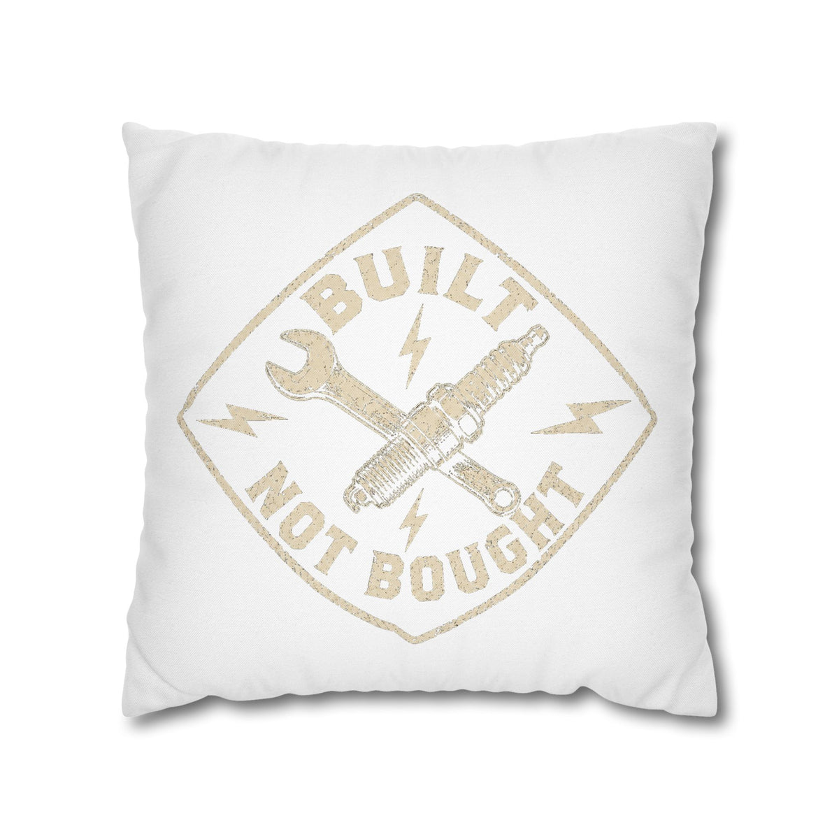 Built Not Bought Decorative Pillowcase Milo Bailey Dog Dad Mom — Mechanic & Auto Enthusiast Throw Pillow Cover