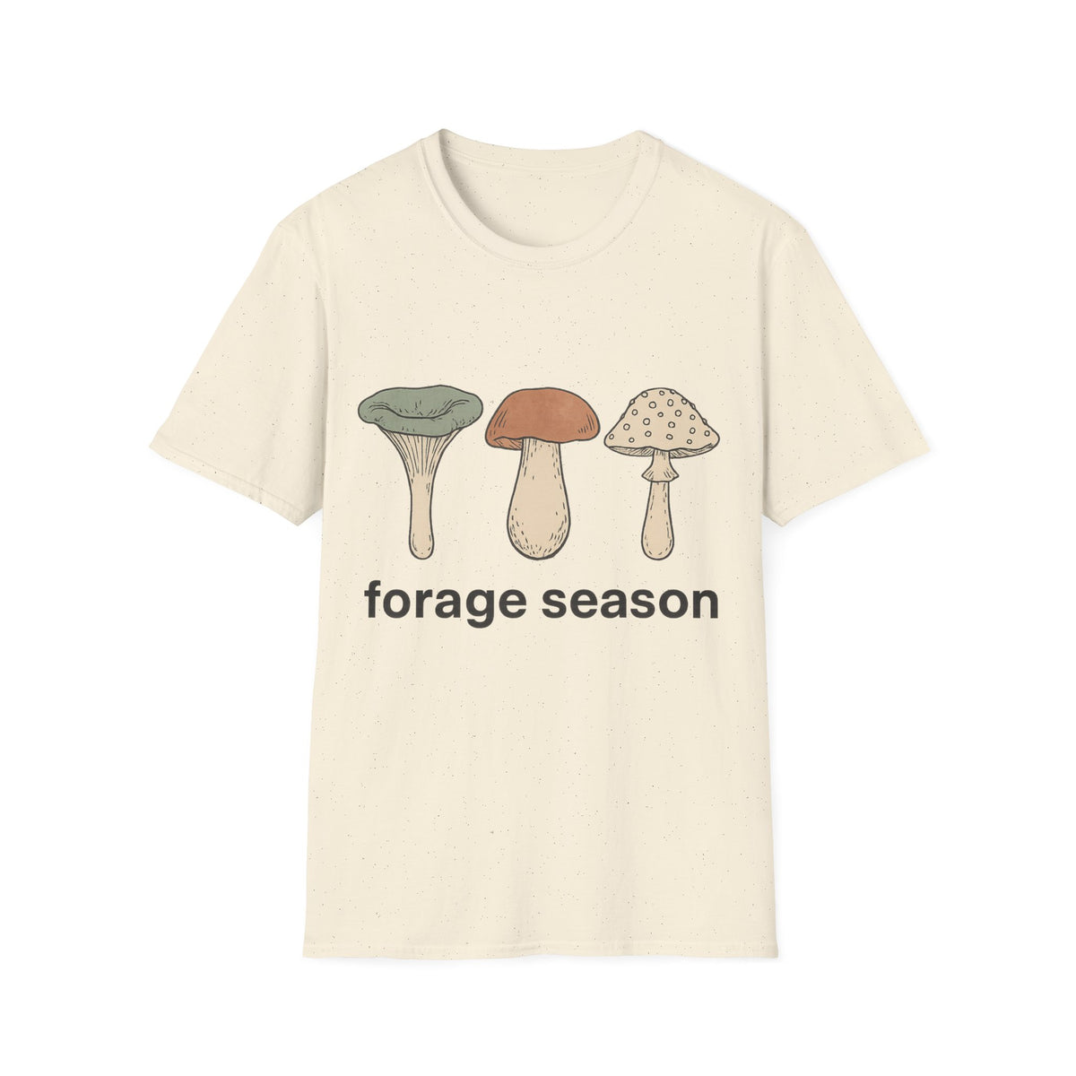 Mushroom Trio T-Shirt — Cute Minimal Fungi Graphic Tee - Trending Now - September 2026