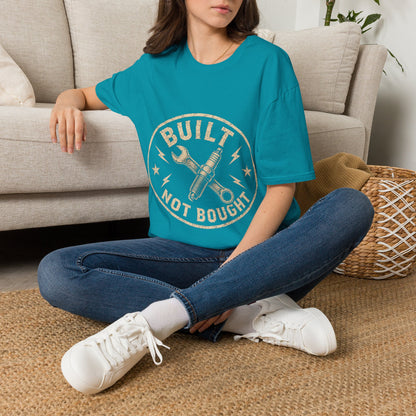 T-Shirt — "Built Not Bought" Vintage Mechanic Graphic