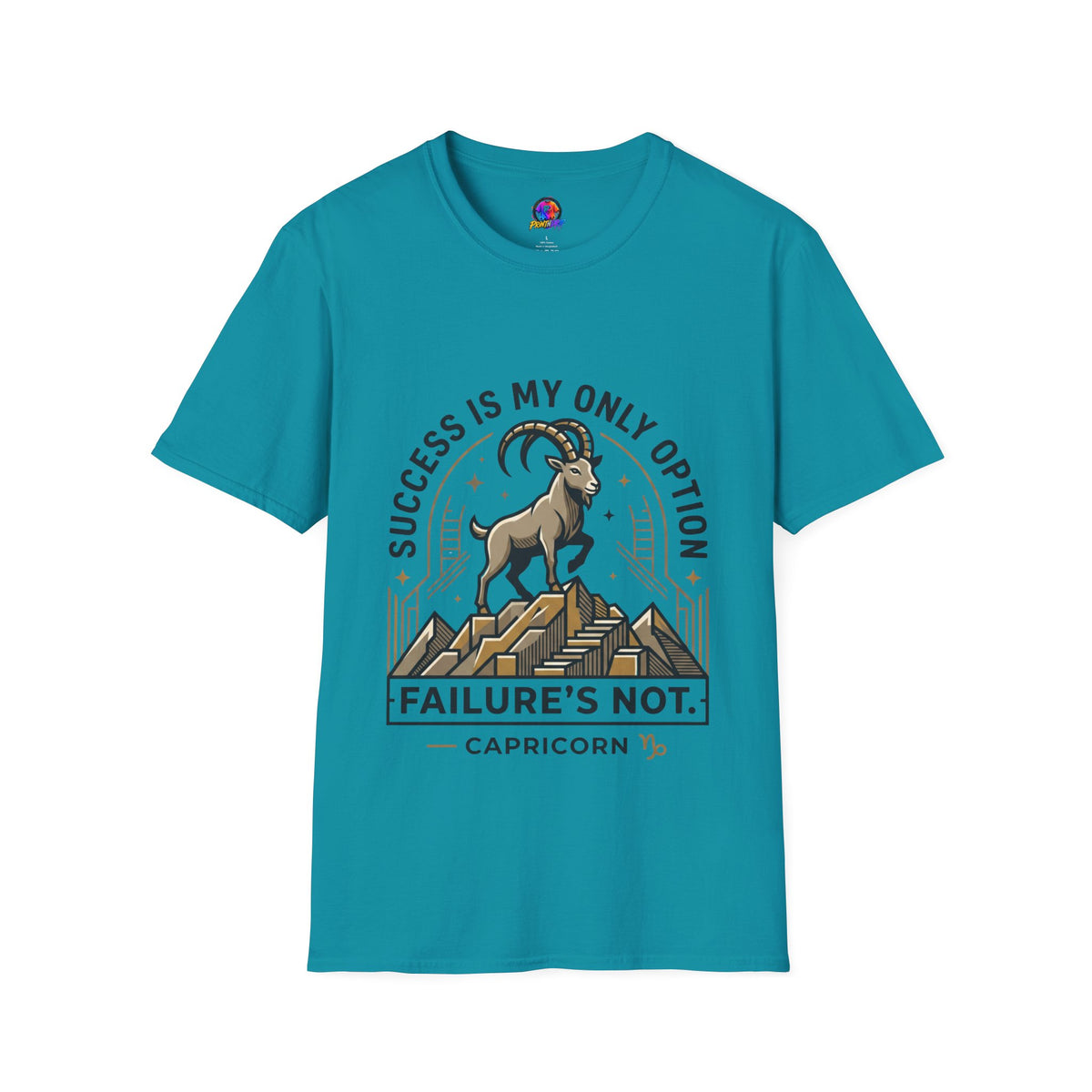 Capricorn Goat T-Shirt — "Success Is My Only Option" Motivational Zodiac Tee