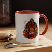Thanksgiving Mug Turkey With Attitude Coffee Mug — Funny Thanksgiving Accent Mug
