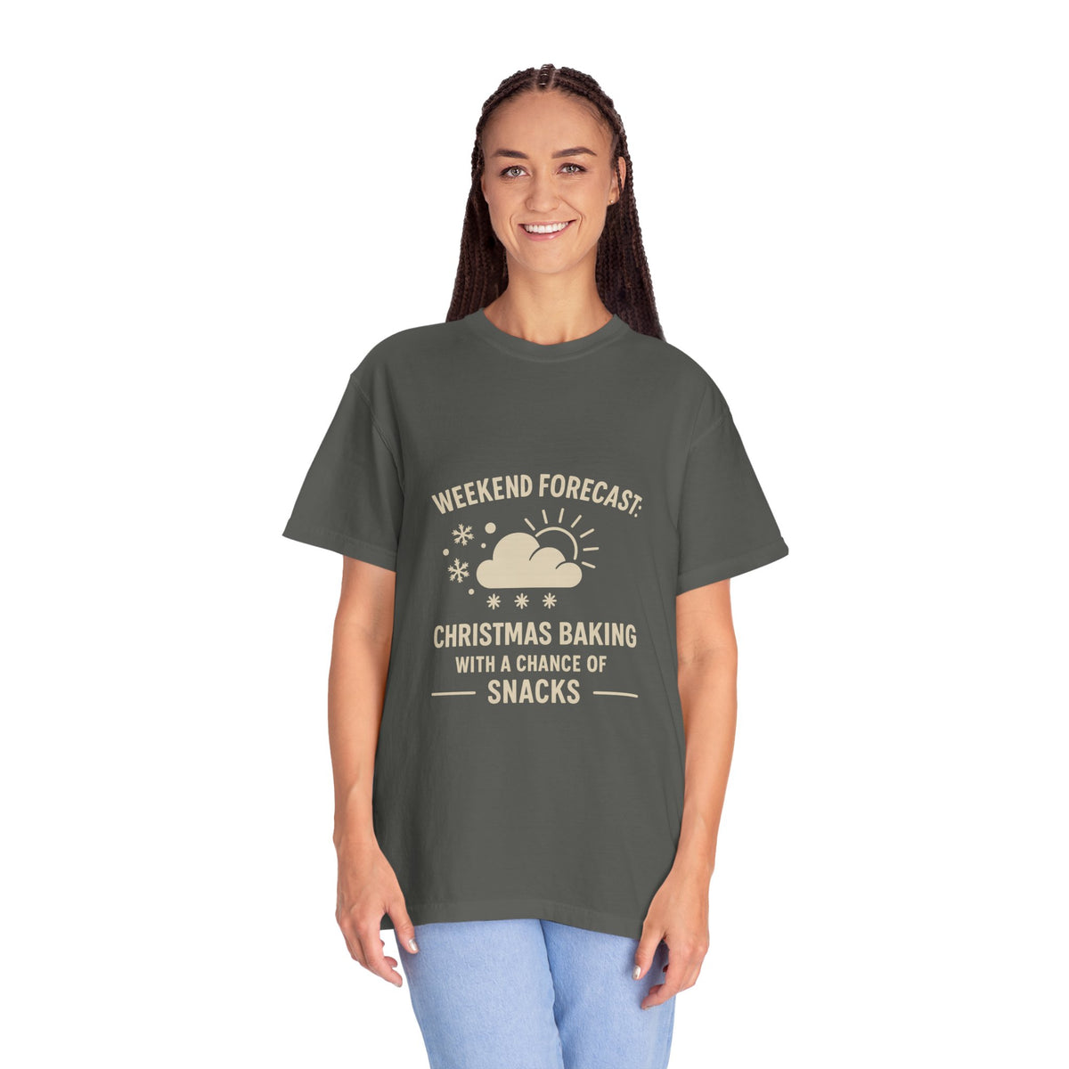 Christmas Baking T-Shirt — "Weekend Forecast: Christmas Baking with a Chance of Snacks"- Trending Now - October 2026