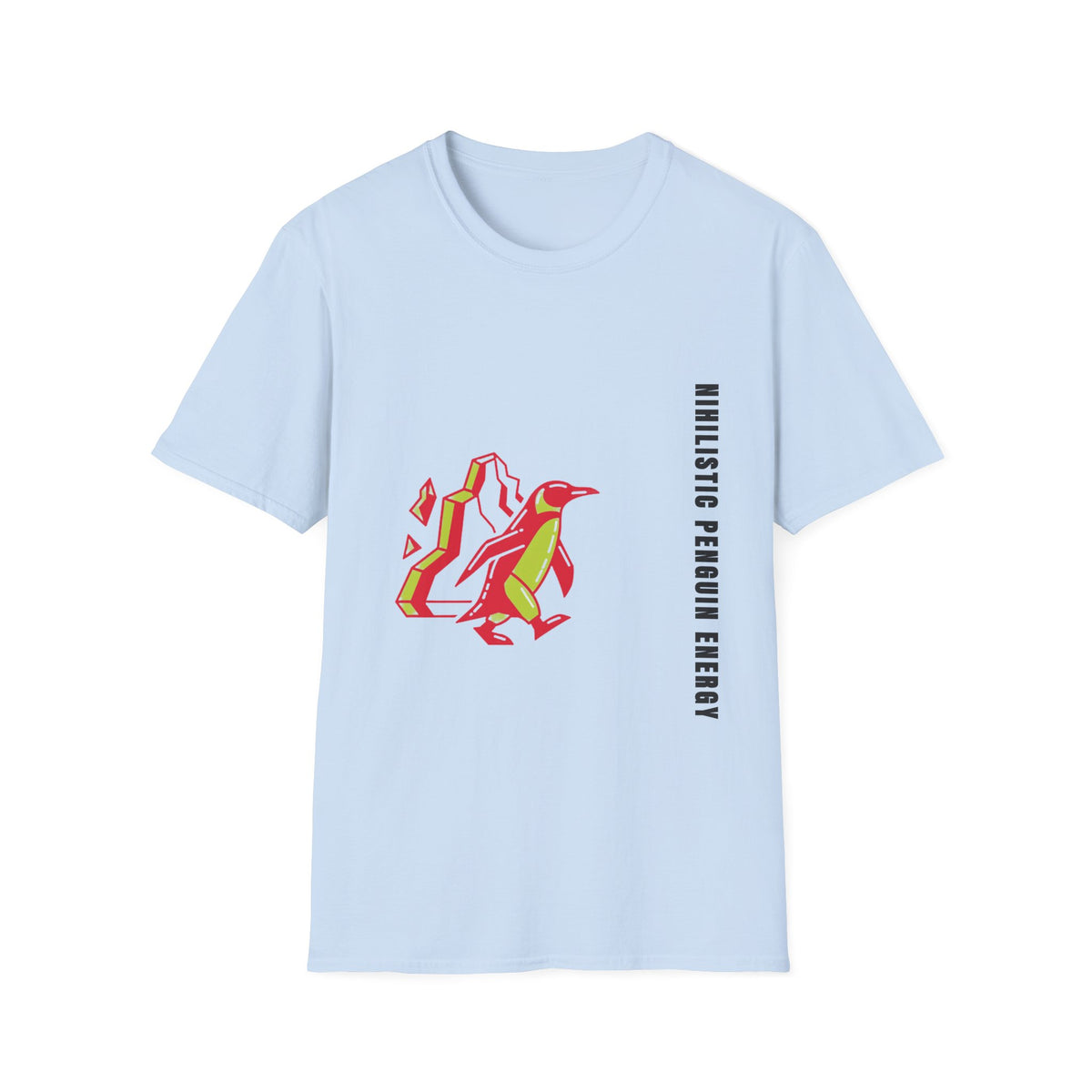 Penguin Mountains T-Shirt — Stylized Colorblock Penguin Graphic Tee - Trending Now - September 2026
