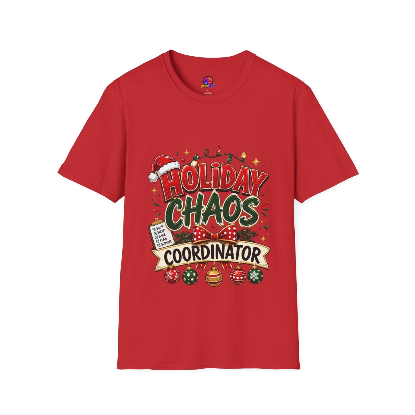 Holiday Chaos Coordinator T-Shirt — Funny Christmas Crew Tee