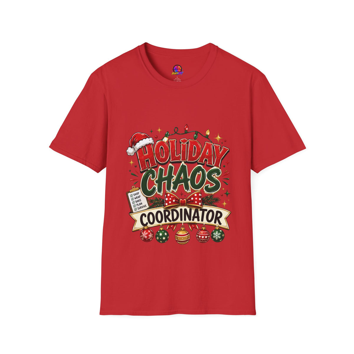 Holiday Chaos Coordinator T-Shirt — Funny Christmas Crew Tee