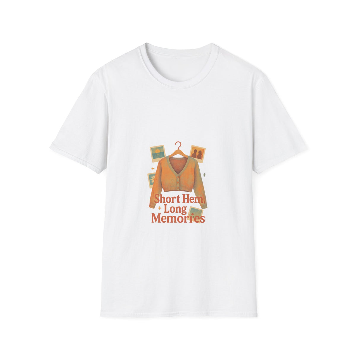 T-Shirt — "Short Hem, Long Memories" Sweater Illustration Tee - Trending Now - October 2026