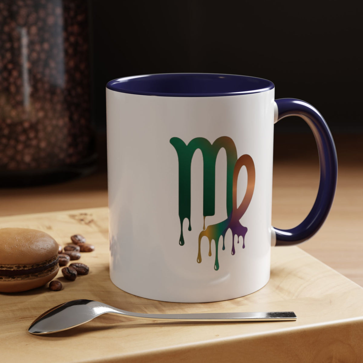 Virgo Zodiac Virgo Drip Accent Coffee Mug — Colorful Zodiac Astrology Gift