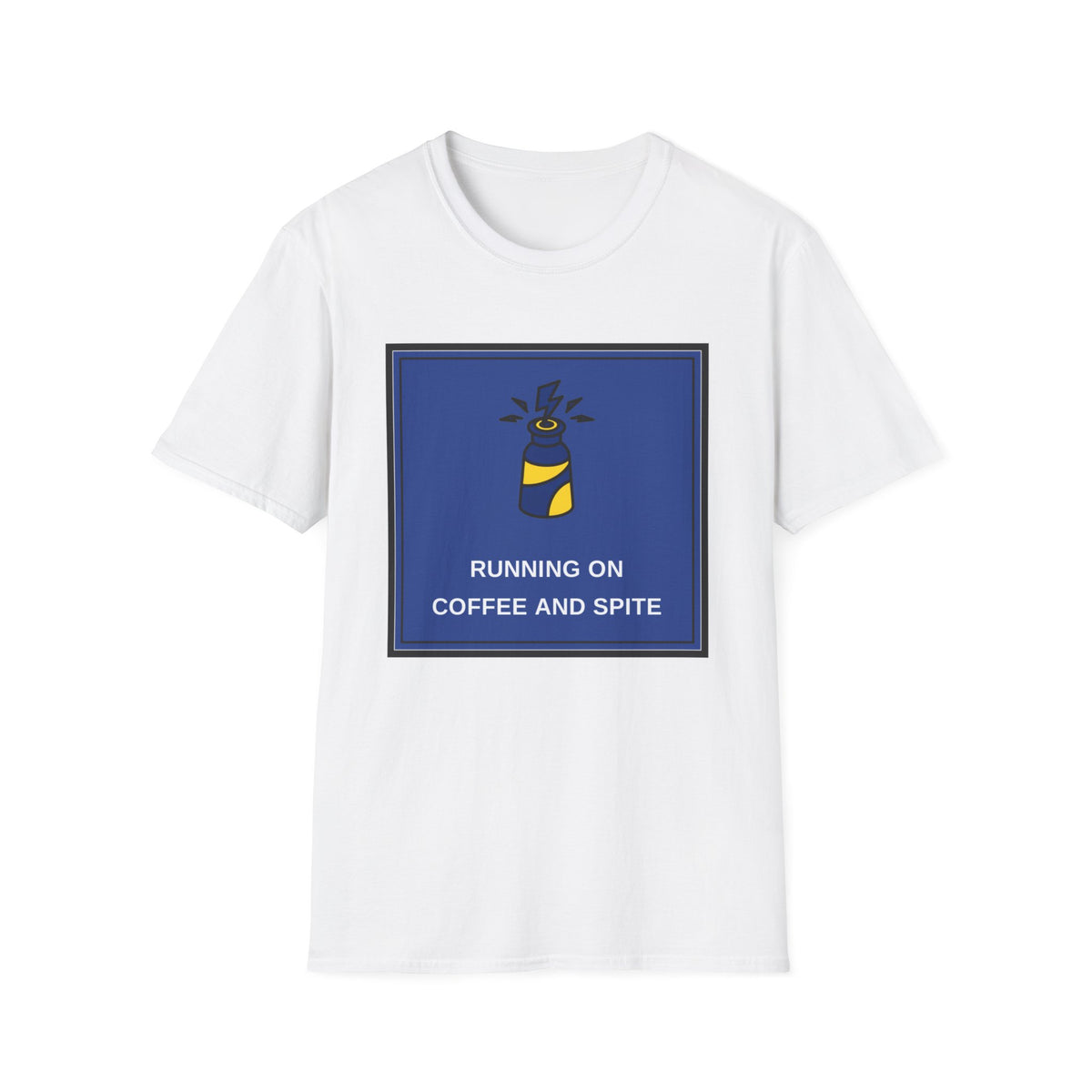 T-Shirt — Running on Coffee and Spite Graphic Tee - Trending Now - August 2026