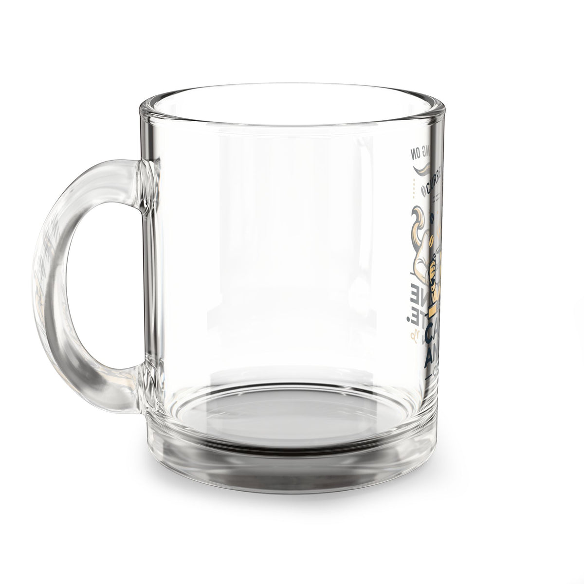 Capricorn Glass Mug — "Caffeine and Spite" 10oz Zodiac Coffee Cup