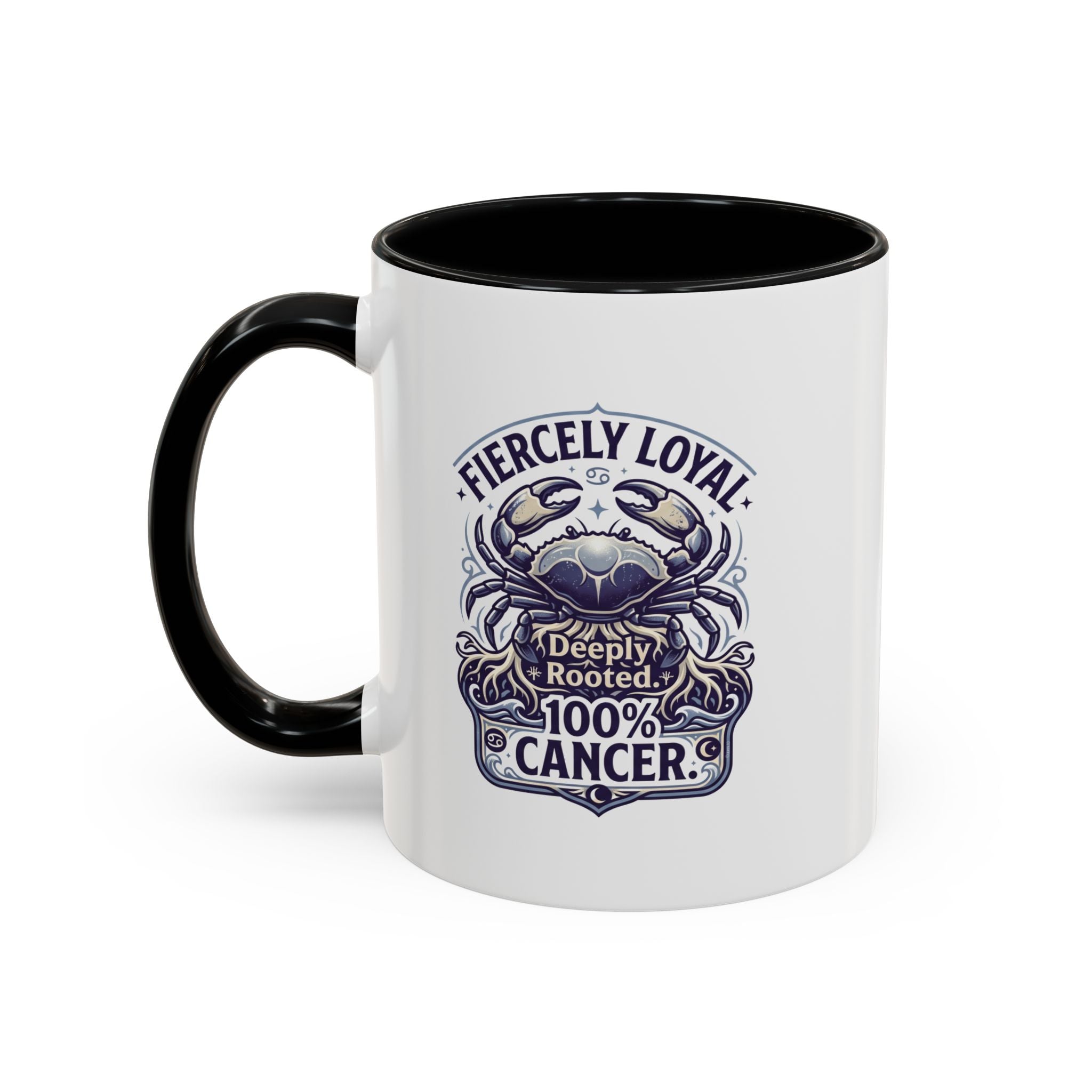 Cancer Zodiac Coffee Mug – "Fiercely Loyal, Deeply Rooted" Accent Mug