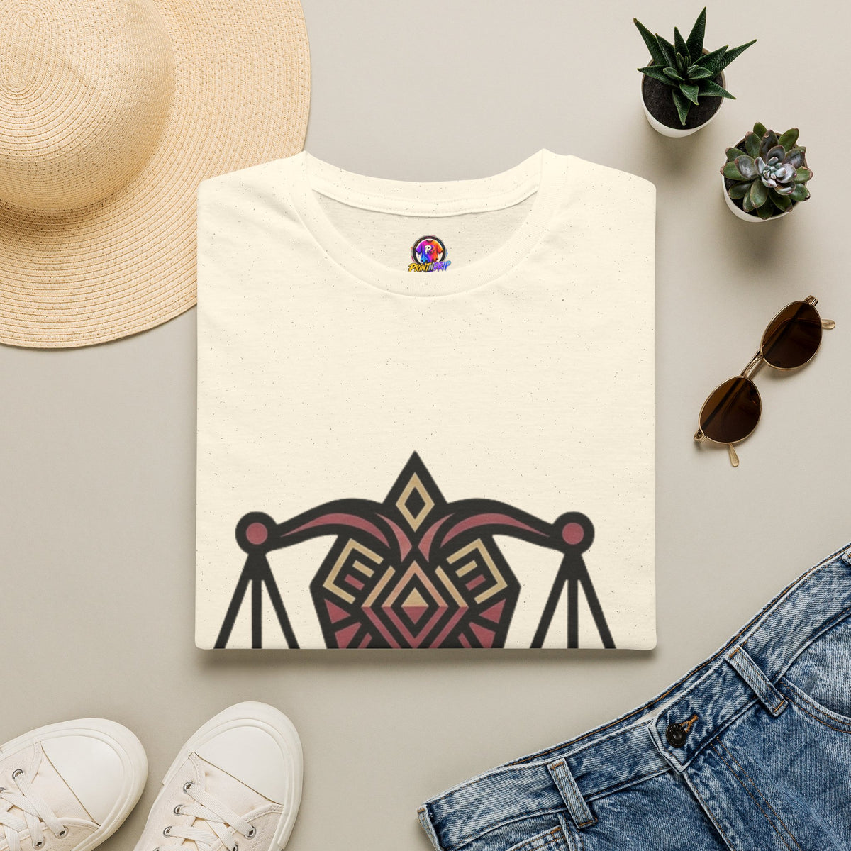 Libra Scales T-Shirt — Geometric Zodiac Libra Tee