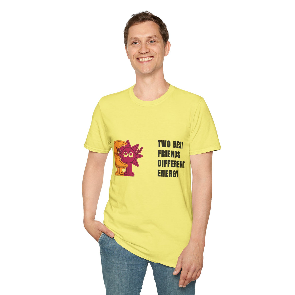 Two Best Friends Different Energy T-Shirt — Cute Cartoon Cat Duo Tee - Trending Now - September 2026