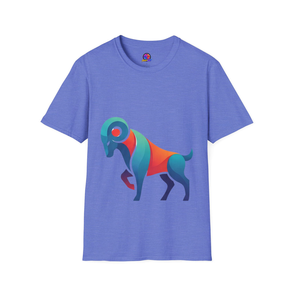 Ram Graphic T-Shirt — Colorful Geometric Sheep/Goat Art
