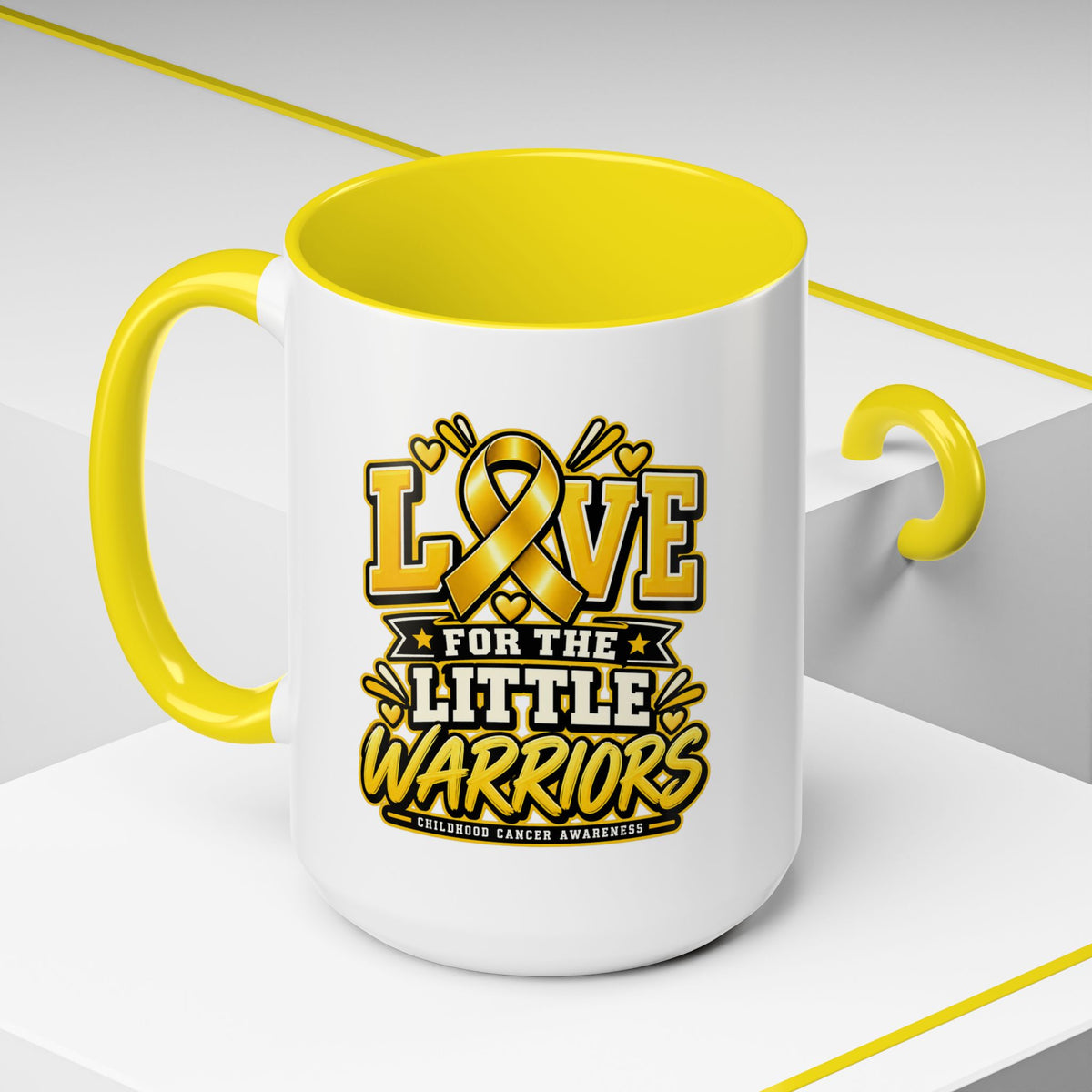 Coffee Mug — "Love for the Little Warriors" Childhood Cancer Awareness Accent Mug