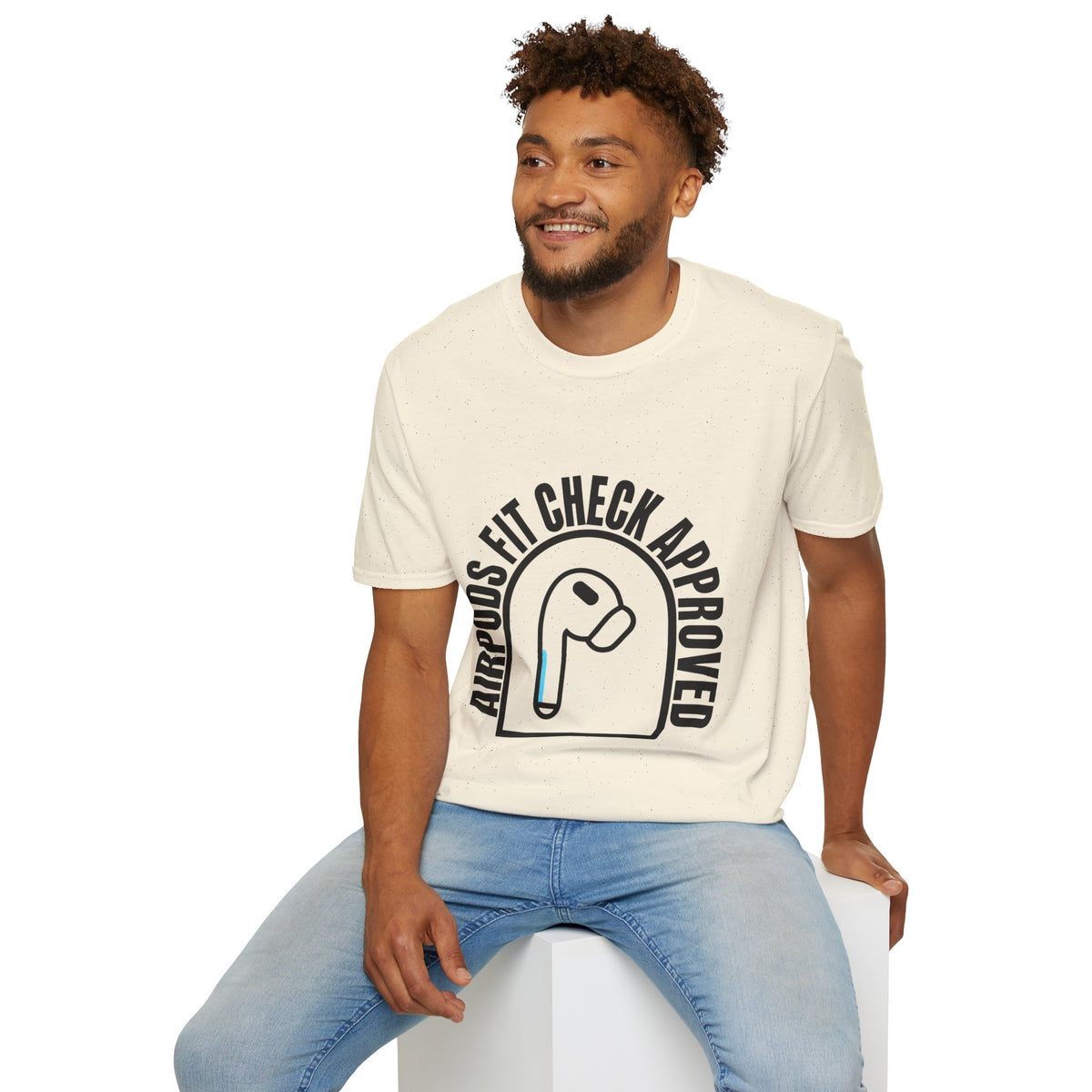 AirPods Fit Check Approved Tee — Funny Wireless Earbud Logo T-Shirt - Trending Now - August 2026