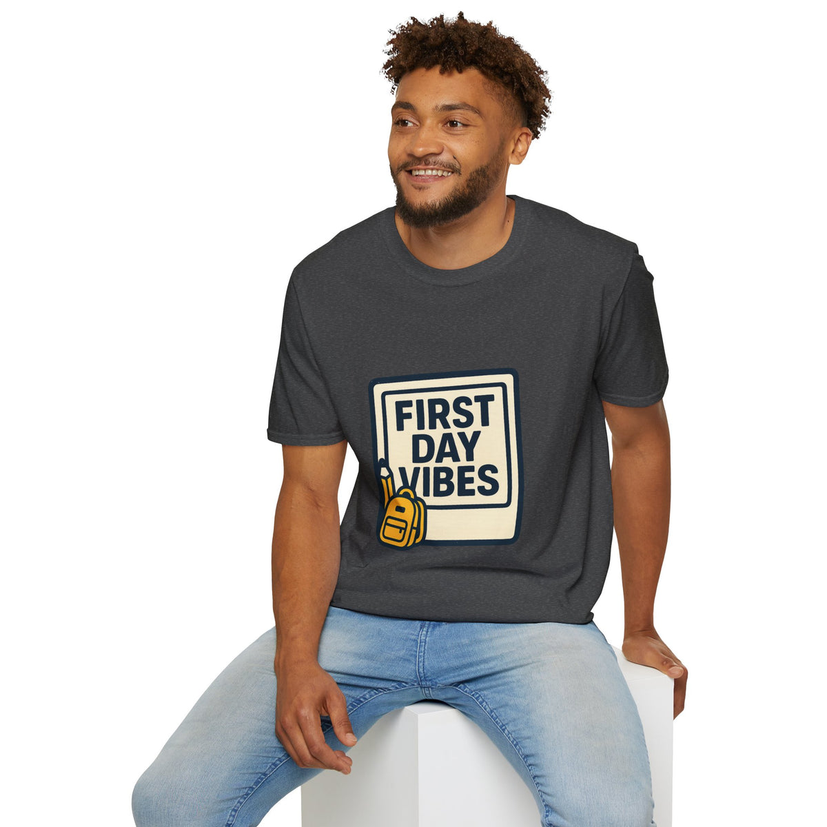 First Day Vibes T-Shirt — 'First Day' Retro Badge Tee - Trending Now - September 2026