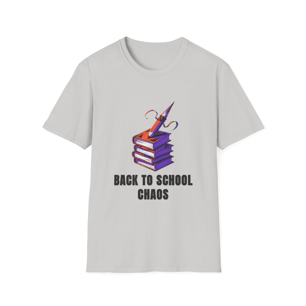 Back to School Chaos T-Shirt — Cute Stacked Books & Pencil Design - Trending Now - August 2026