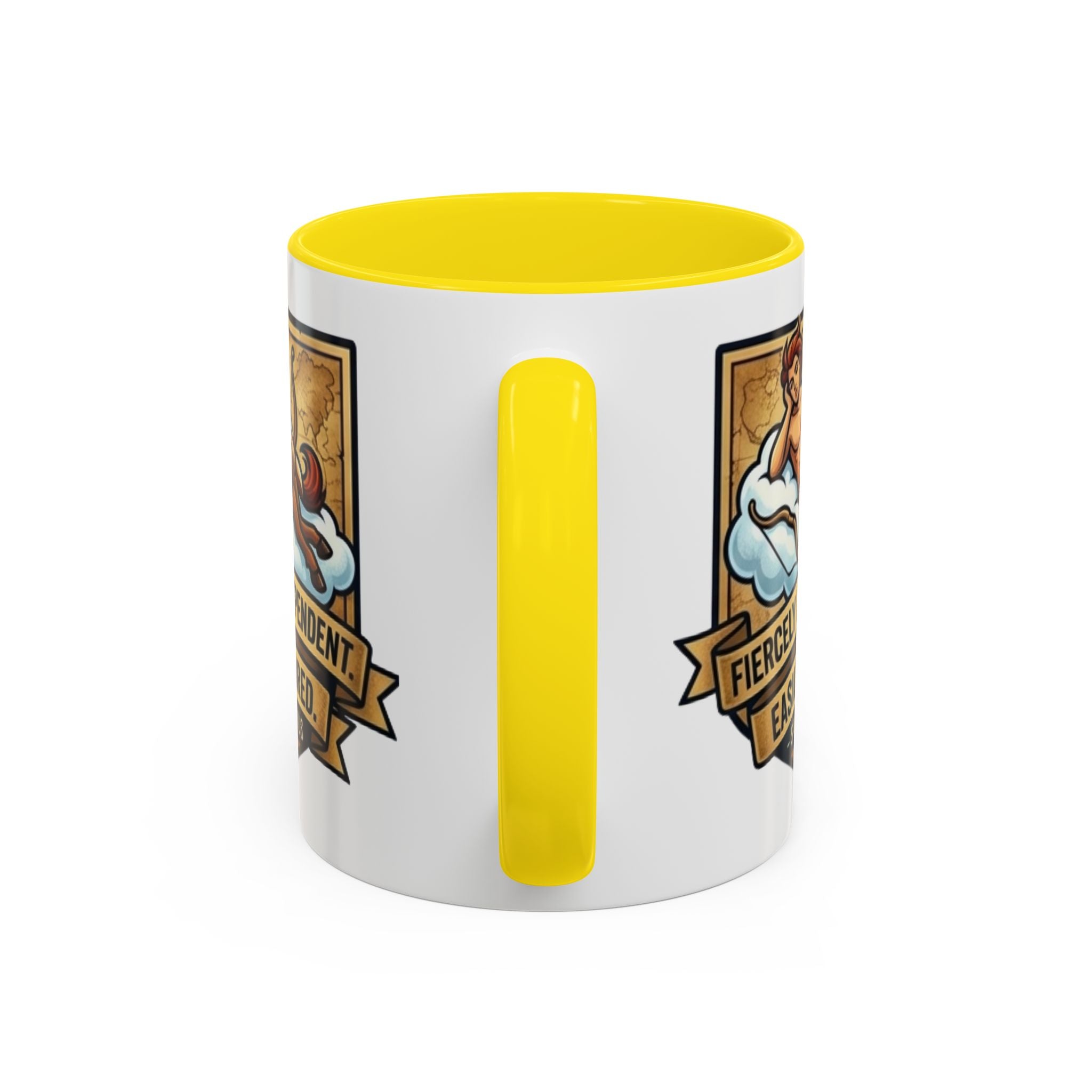 Sagittarius Coffee Mug — "Fiercely Independent, Easily Bored" Zodiac Accent Mug (11/15 oz)