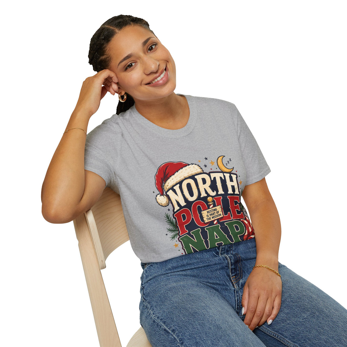 North Pole Nap Team T-Shirt — Funny Christmas Sleepy Holiday Tee