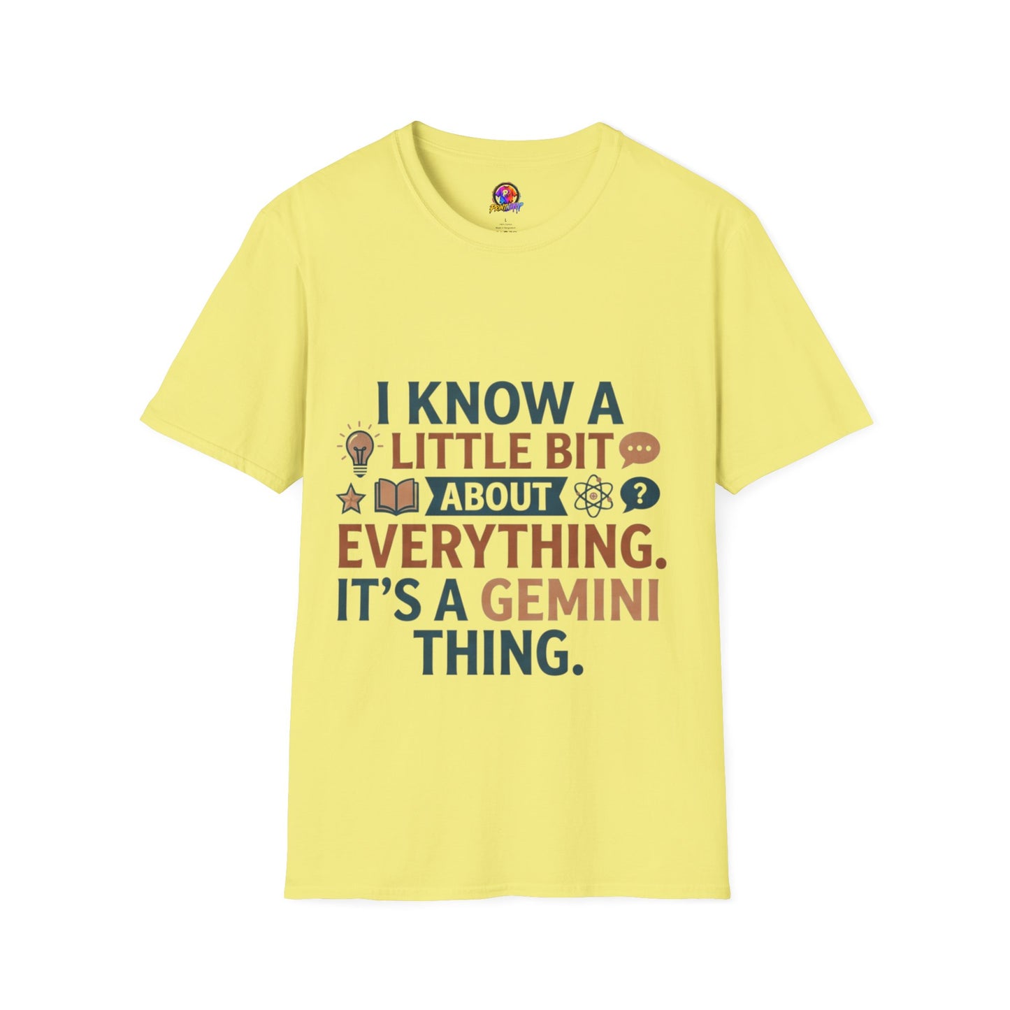 Gemini Funny Horoscope T‑Shirt — "I Know A Little Bit About Everything, It's A Gemini Thing"
