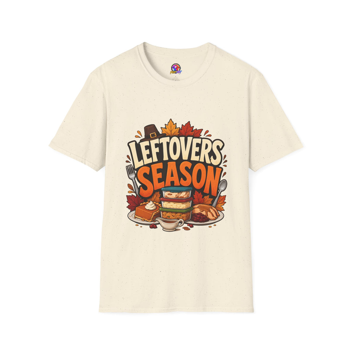 Thanksgiving T-Shirt Leftovers Season T-Shirt — Funny Thanksgiving Turkey & Pie Graphic Tee