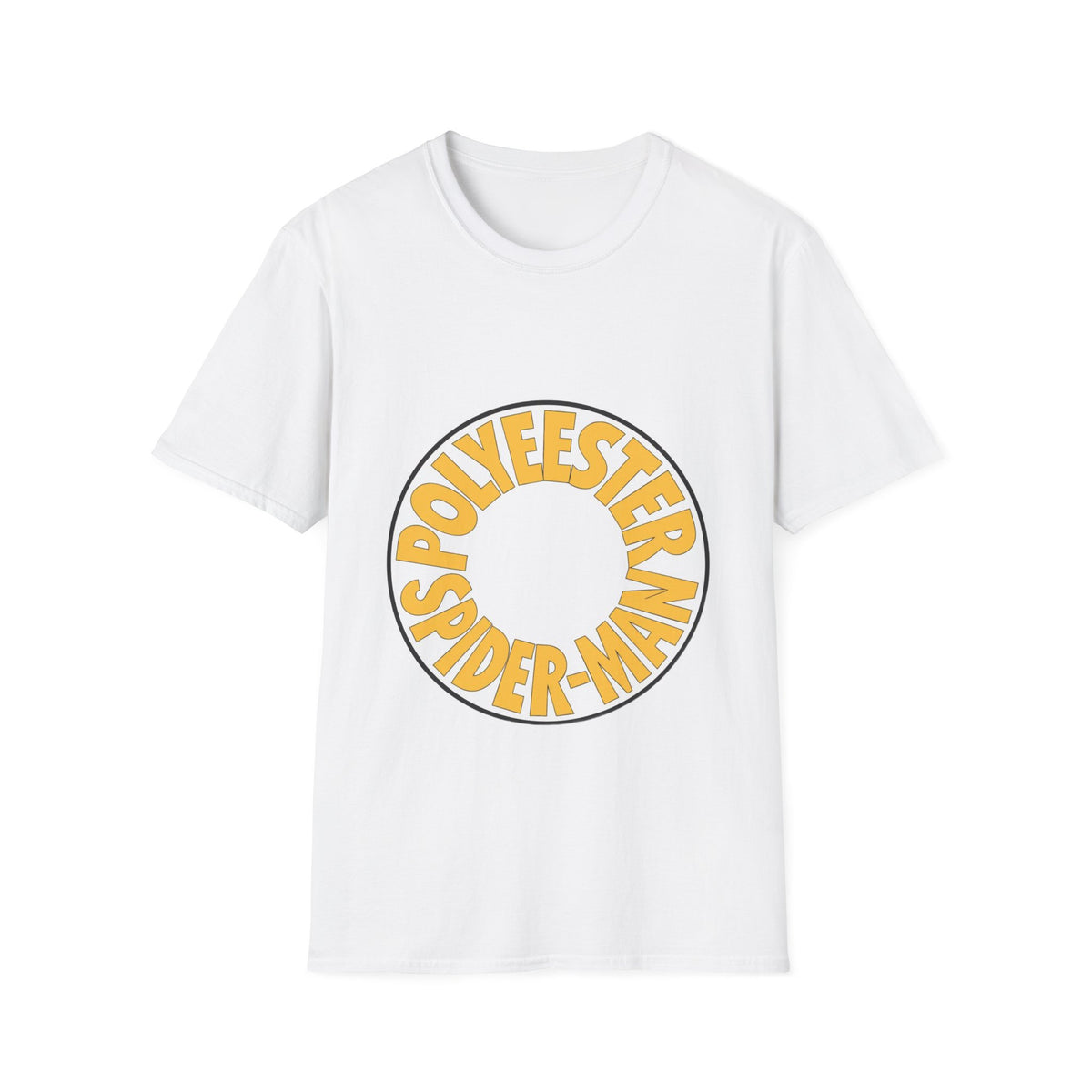 Polyester Spider-Man Retro Circular Tee - Funny Comic Pop Culture Graphic T-Shirt - Trending Now - September 2026