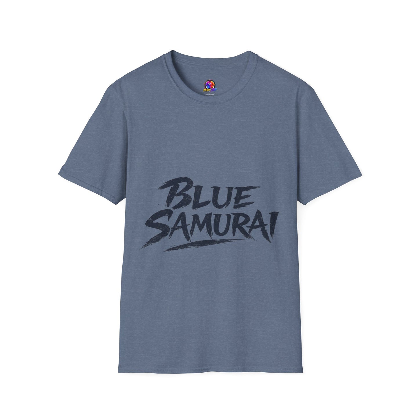 Japan Blue Samurai T-Shirt — Bold Brushstroke Graphic Tee