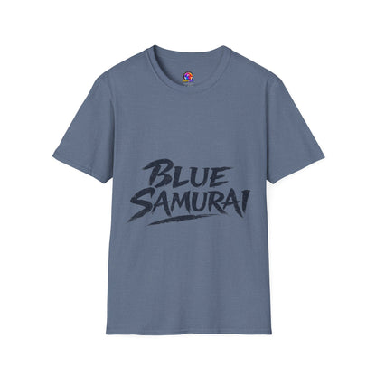 Japan Blue Samurai T-Shirt — Bold Brushstroke Graphic Tee