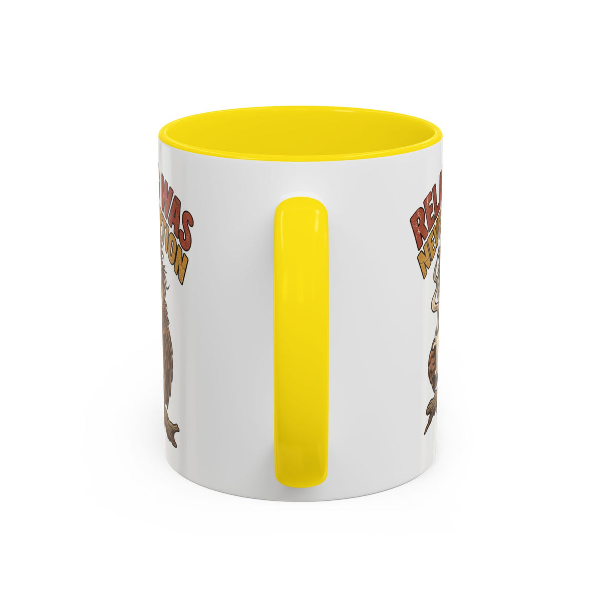 Funny And Witty "Relaxing Was Never An Option" Accent Coffee Mug (11, 15oz)
