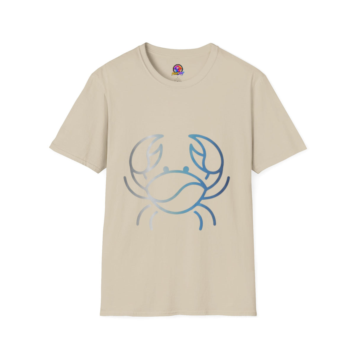 Cancer Zodiac Crab Graphic T-Shirt — Minimal Coastal Zodiac Summer Tee