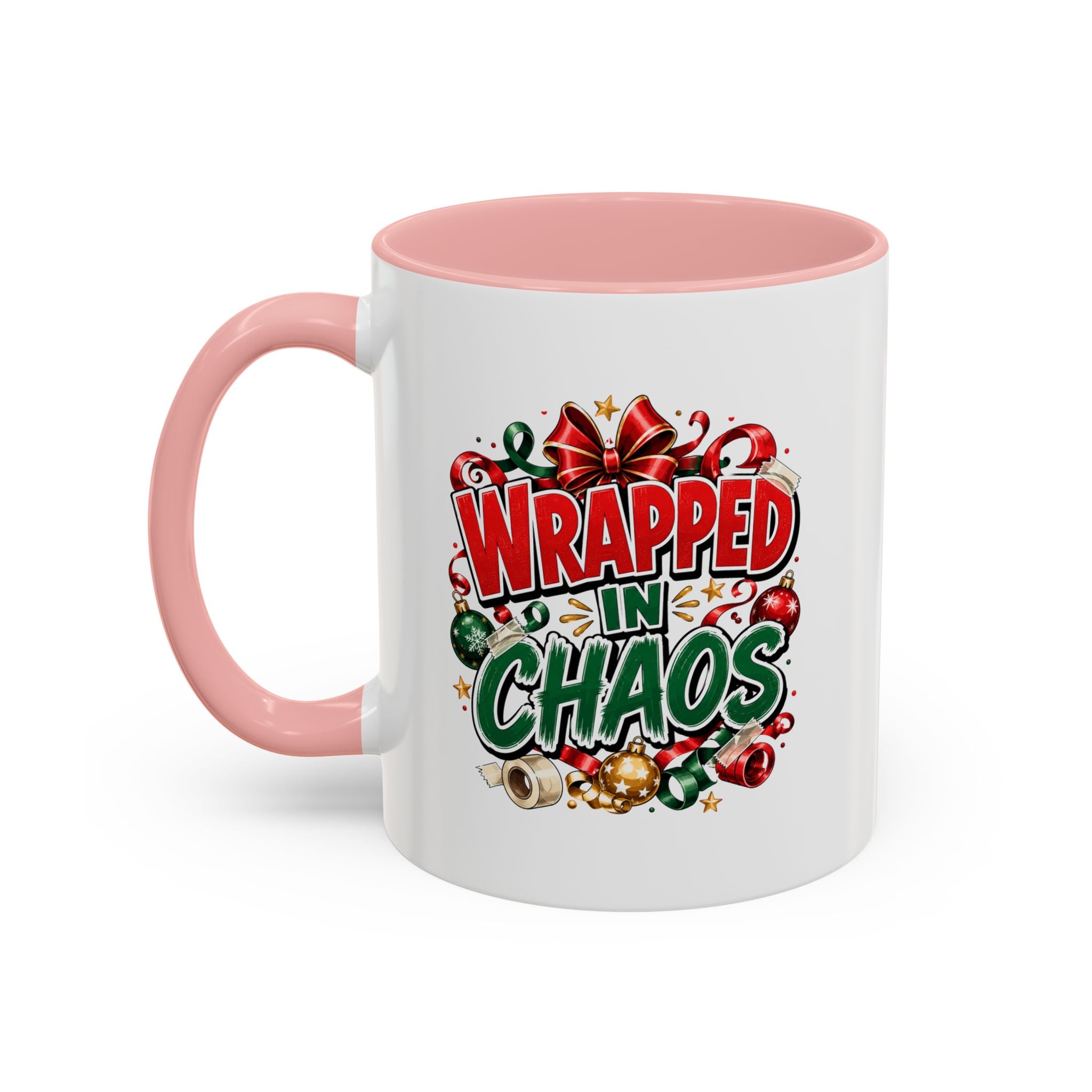 Wrapped in Chaos Christmas Coffee Mug