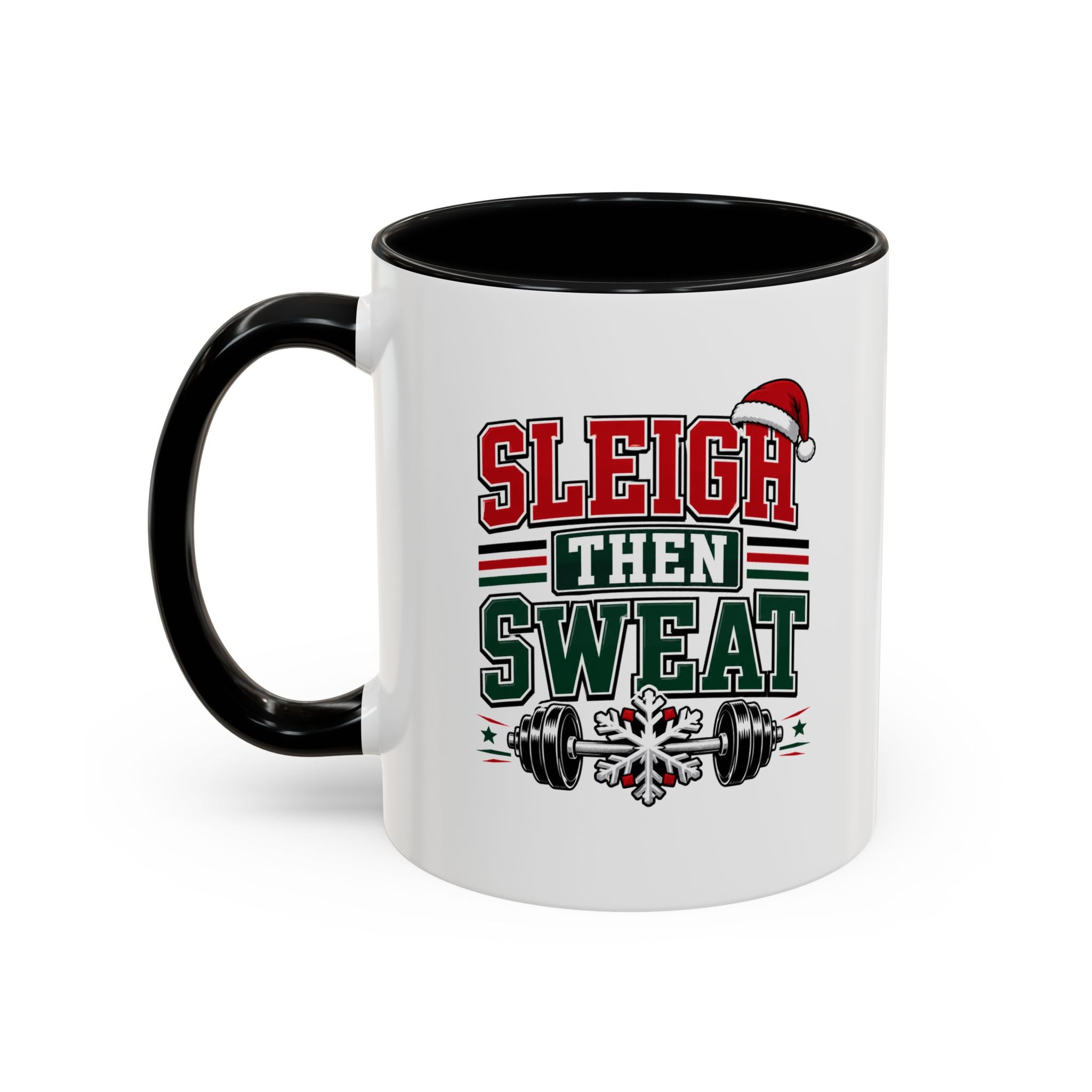 Modern Day Christmas Sleigh Then Sweat Coffee Mug