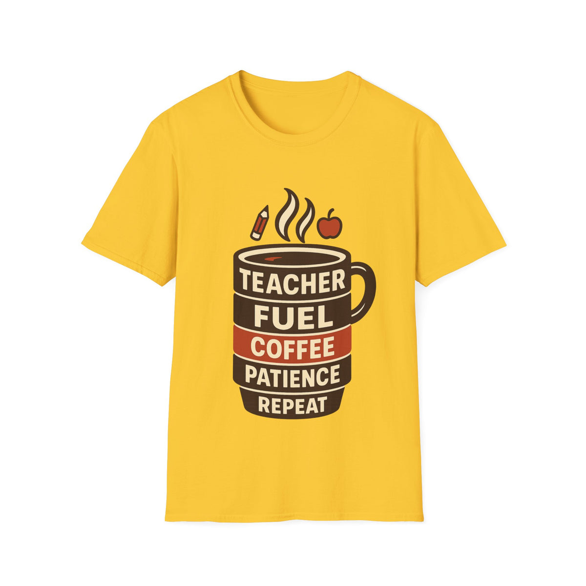 Teacher Fuel Coffee T-Shirt — 'Teacher Fuel: Coffee, Patience, Repeat' Shirt - Trending Now - August 2026