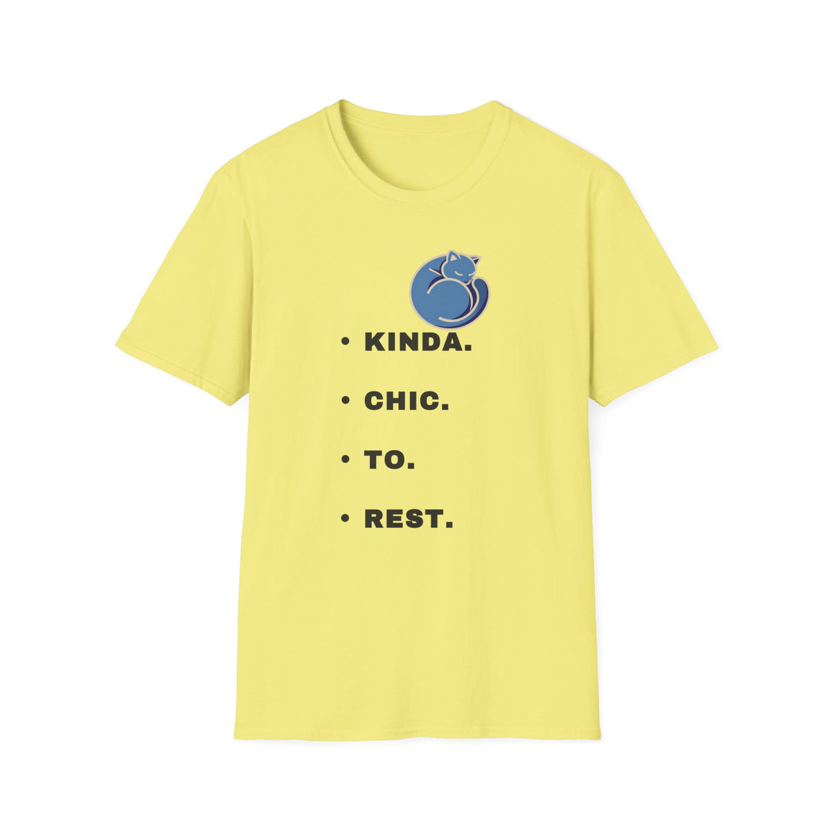 T-Shirt — "Kinda. Chill. To. Rest." Cat Graphic Relaxed Tee - Trending Now - September 2026