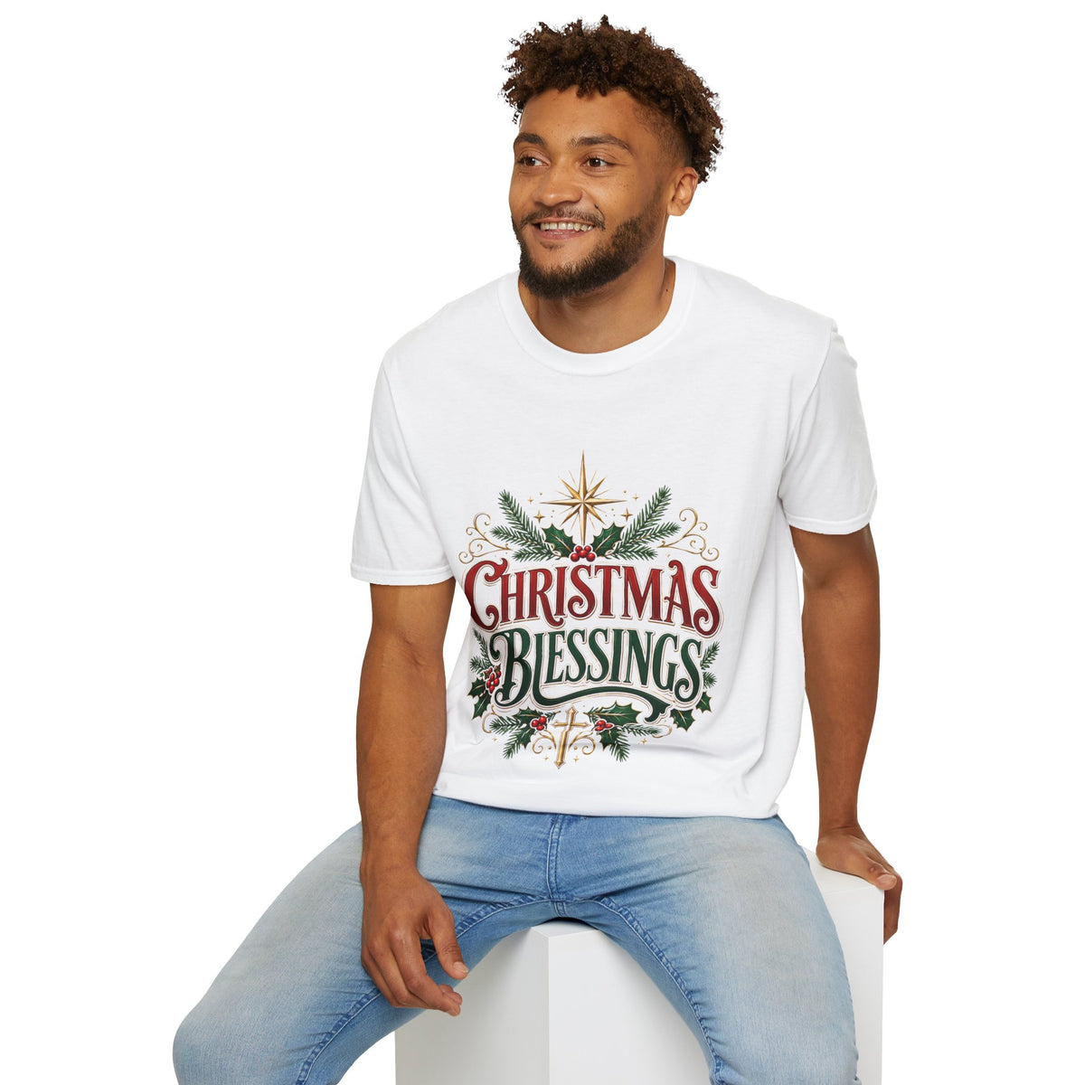 Christmas Blessings T-Shirt – Festive Holiday Graphic Tee