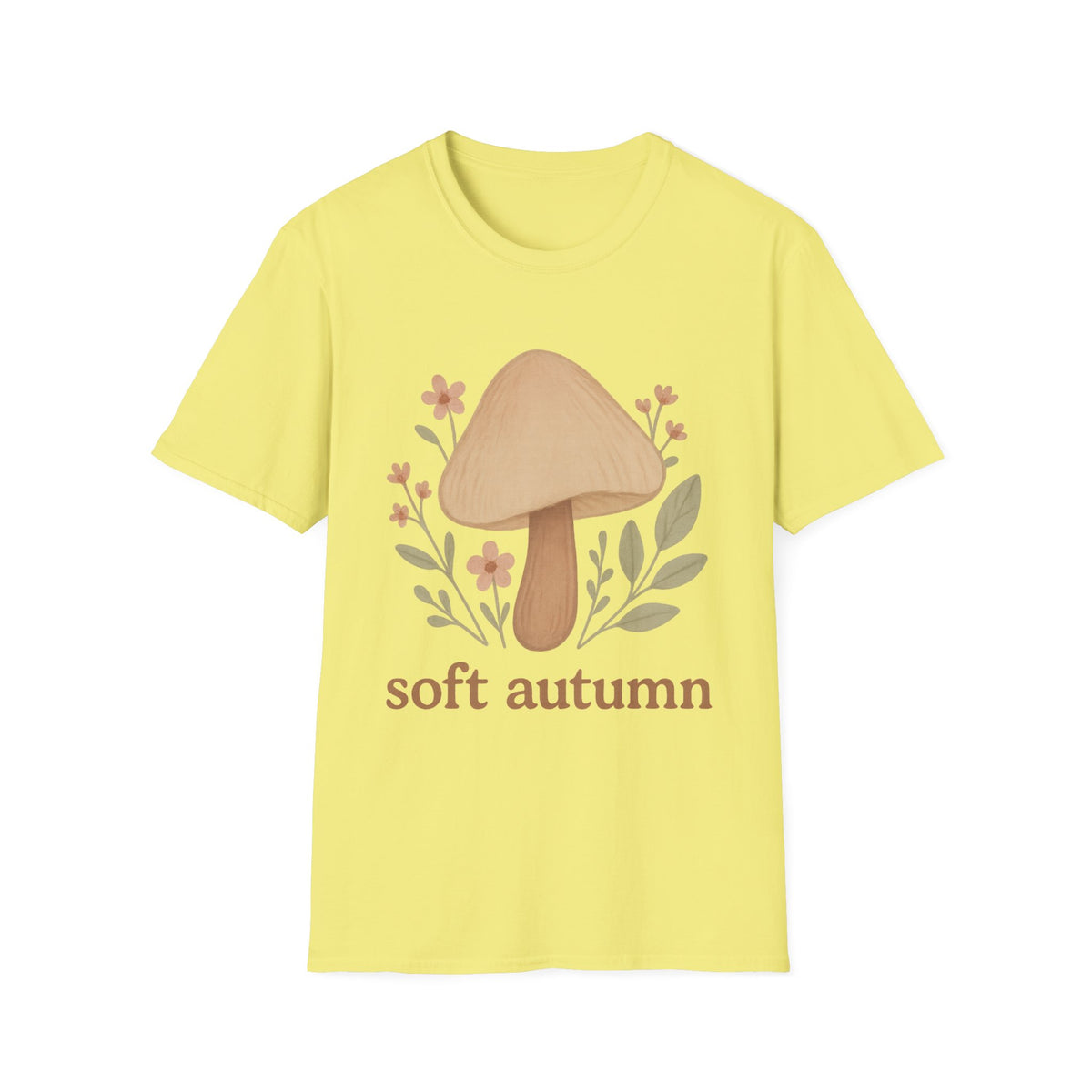 Mushroom Graphic T-Shirt — 'soft autumn' Cozy Nature Tee - Trending Now - September 2026