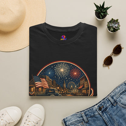 Small Town Big Freedom T-Shirt — Patriotic 4th of July Fireworks Tee