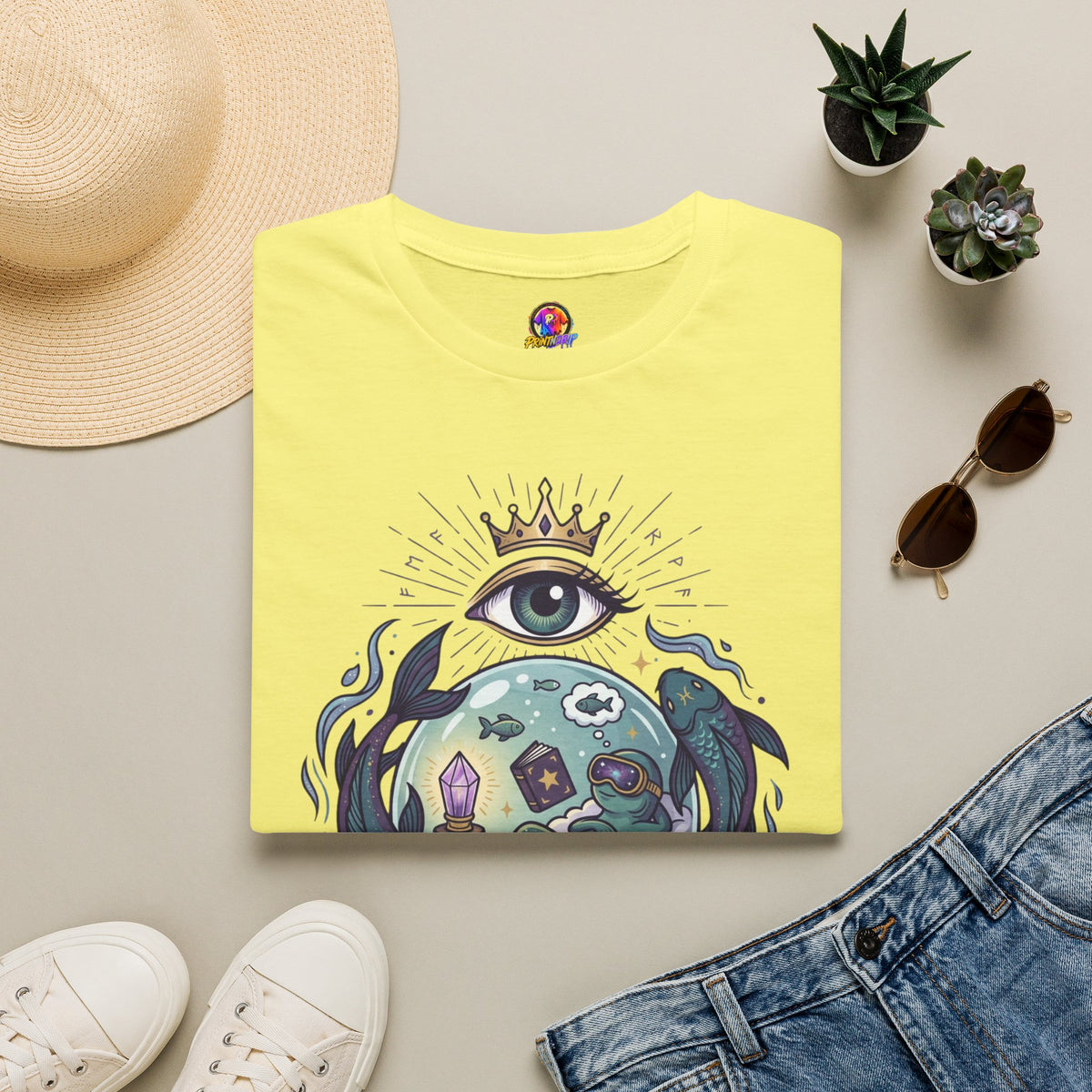 Pisces Dreamworld T-Shirt — "Living in My Own Dreamworld" Mystic Zodiac Tee
