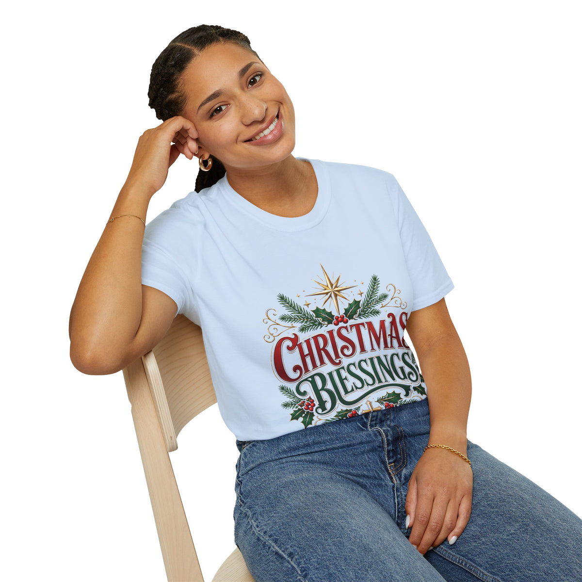 Christmas Blessings T-Shirt – Festive Holiday Graphic Tee