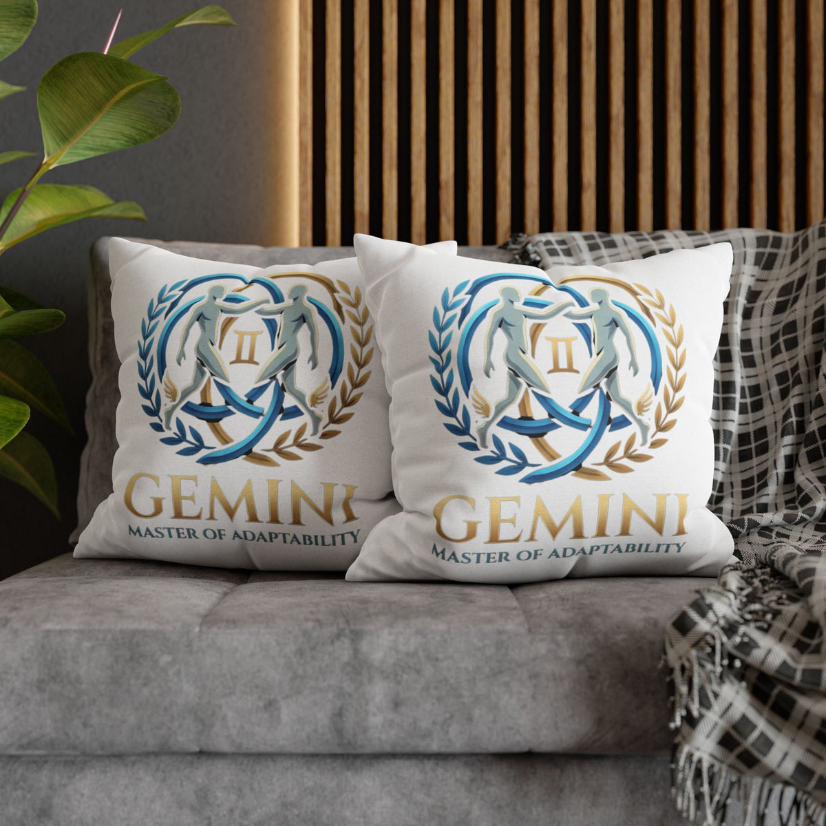 Gemini Zodiac Pillowcase — Master of Adaptability Decorative Throw Pillow Cover