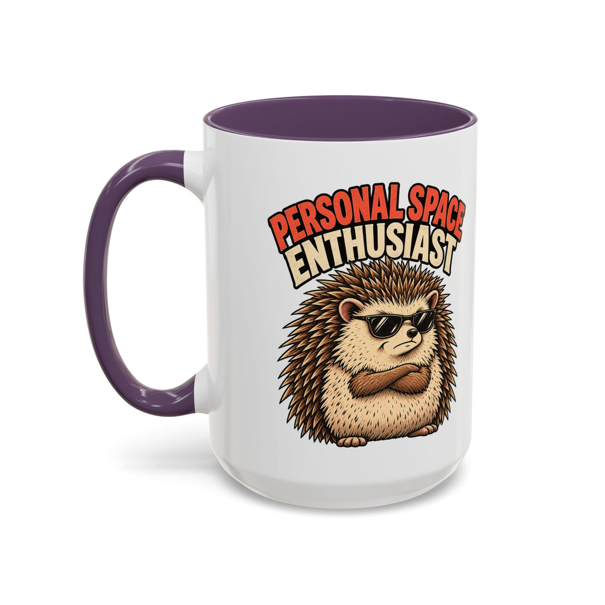 Funny And Witty "Personal Space Enthusiast" Accent Coffee Mug (11, 15oz)