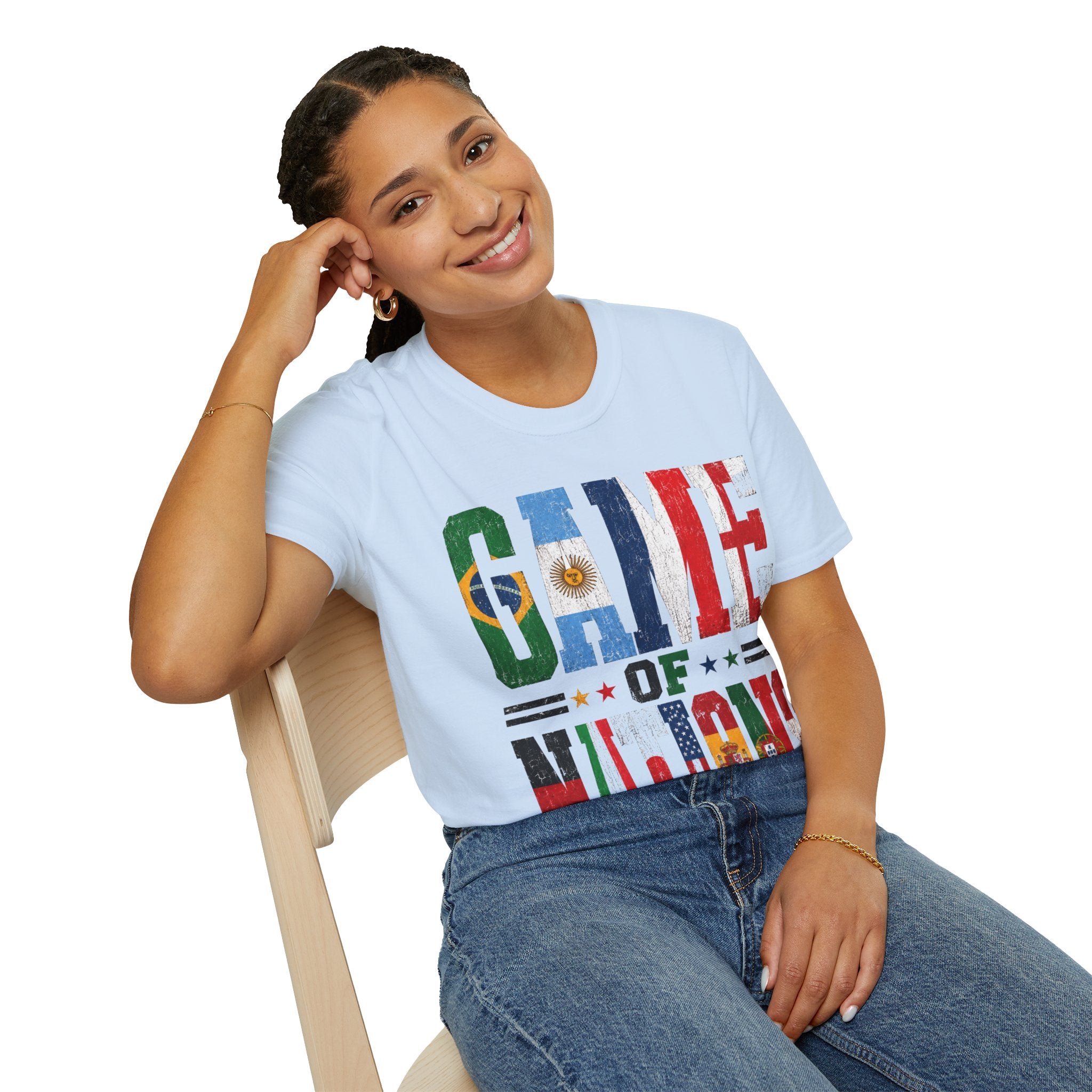 FIFA World Cup 2026 T-Shirt — 'Game of Nations' Vintage Flag Soccer Graphic Tee