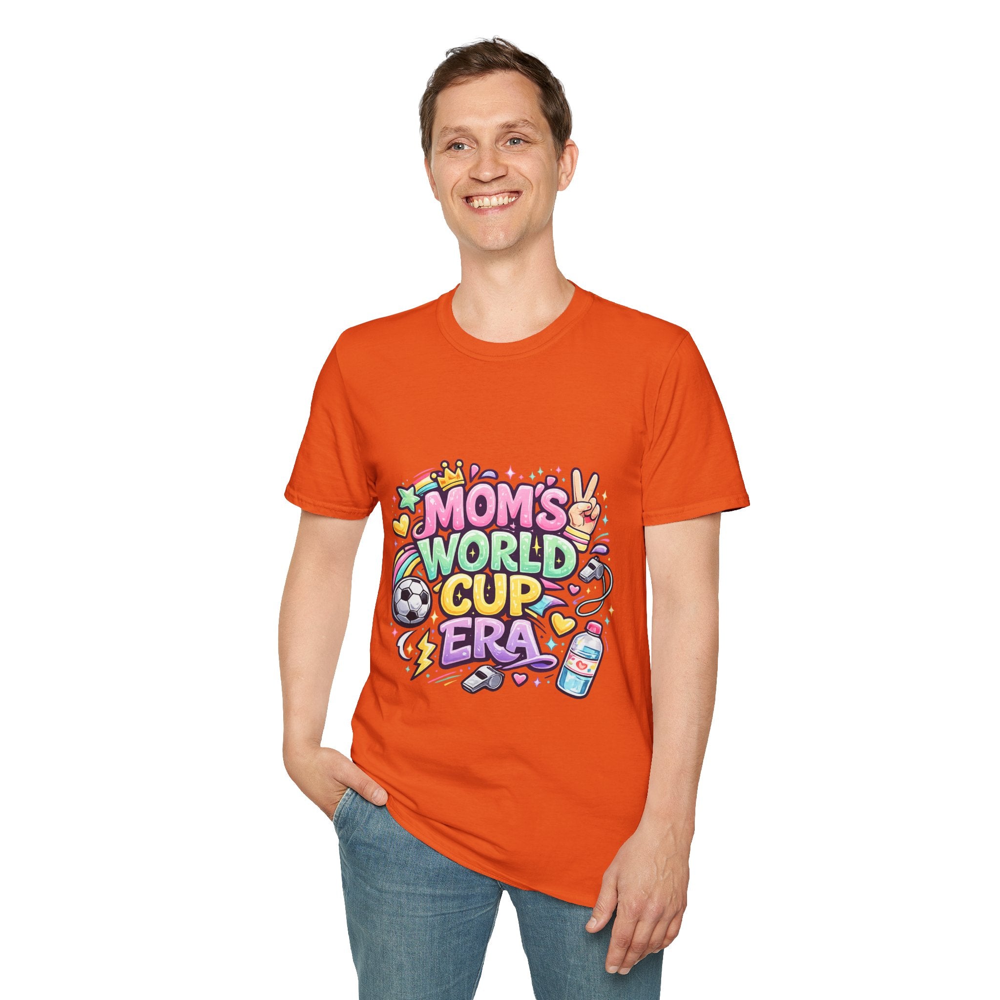Girls Kids Mom's World Cup Era T‑Shirt — Playful Soccer Mom Tee