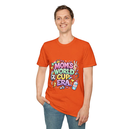 Girls Kids Mom's World Cup Era T‑Shirt — Playful Soccer Mom Tee