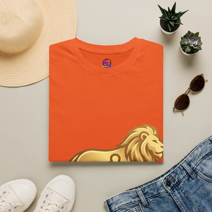 Leo Zodiac Lion T-Shirt — Gold Astrology Tee for Leo Birthdays & Zodiac Fans