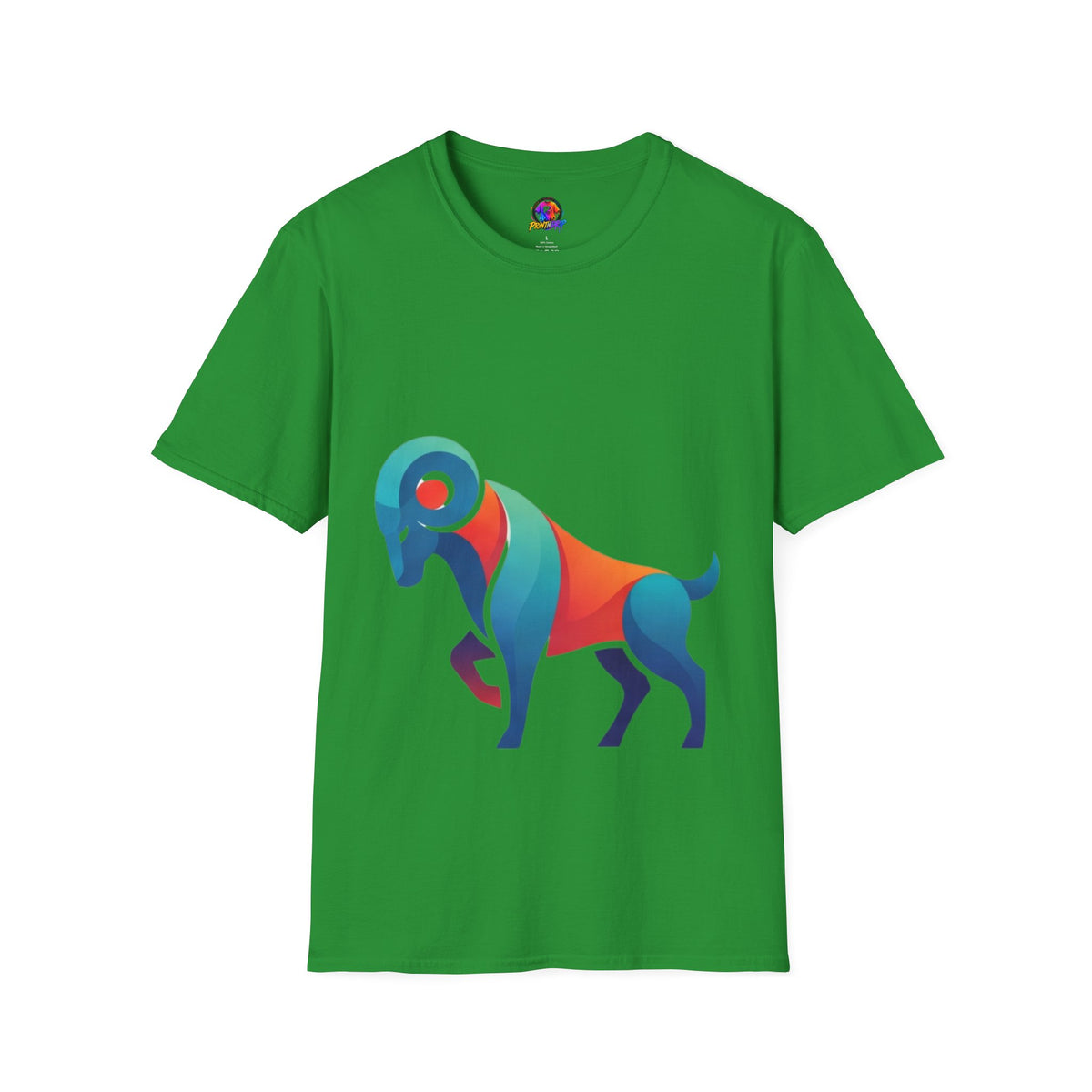 Ram Graphic T-Shirt — Colorful Geometric Sheep/Goat Art