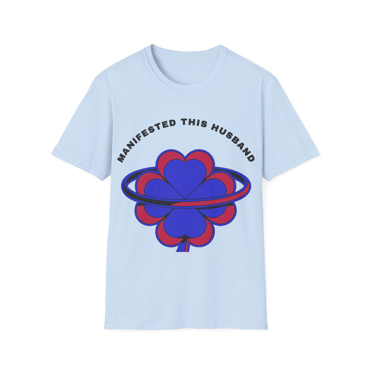 Manifested This Husband T-Shirt — Psychedelic Four-Leaf Clover Graphic Tee - Trending Now - September 2026