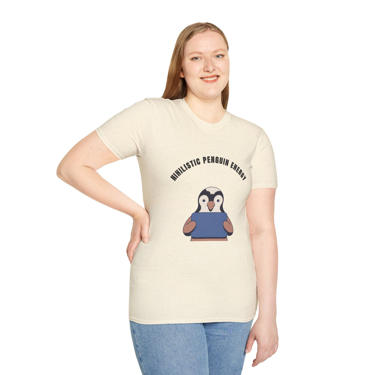 Nihilistic Penguin Energy T-Shirt — Cute Sarcastic Graphic Tee - Trending Now - September 2026