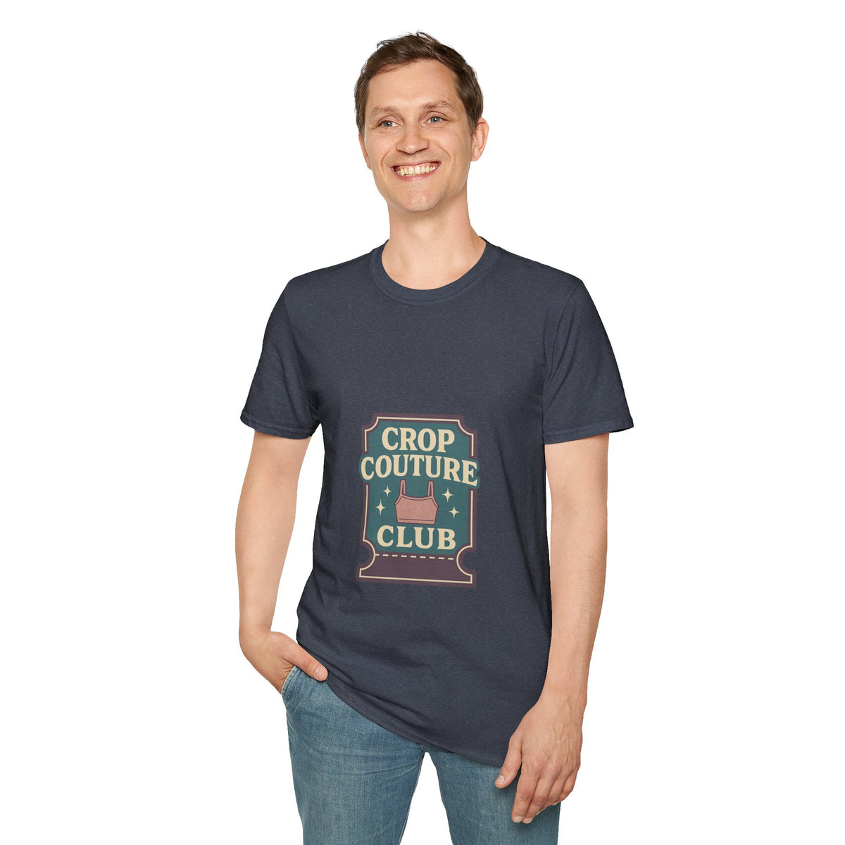 Crop Couture Club Retro Fashion Graphic Tee - Trending Now - October 2026